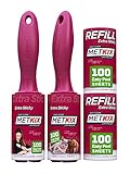 Metkix Lint Rollers for Pet Hair Remover, Extra Sticky, Value Set 400 Sheets, Pet Lint Brush Fur...