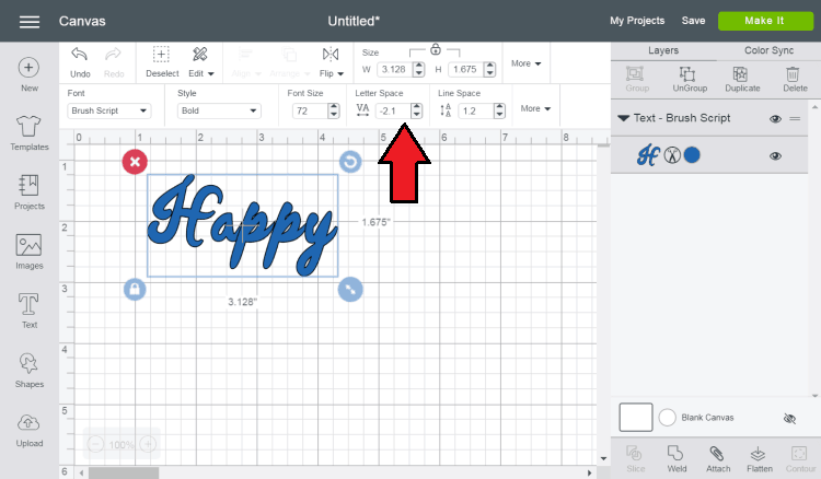 Weld fonts in Design Space - Change font spacing